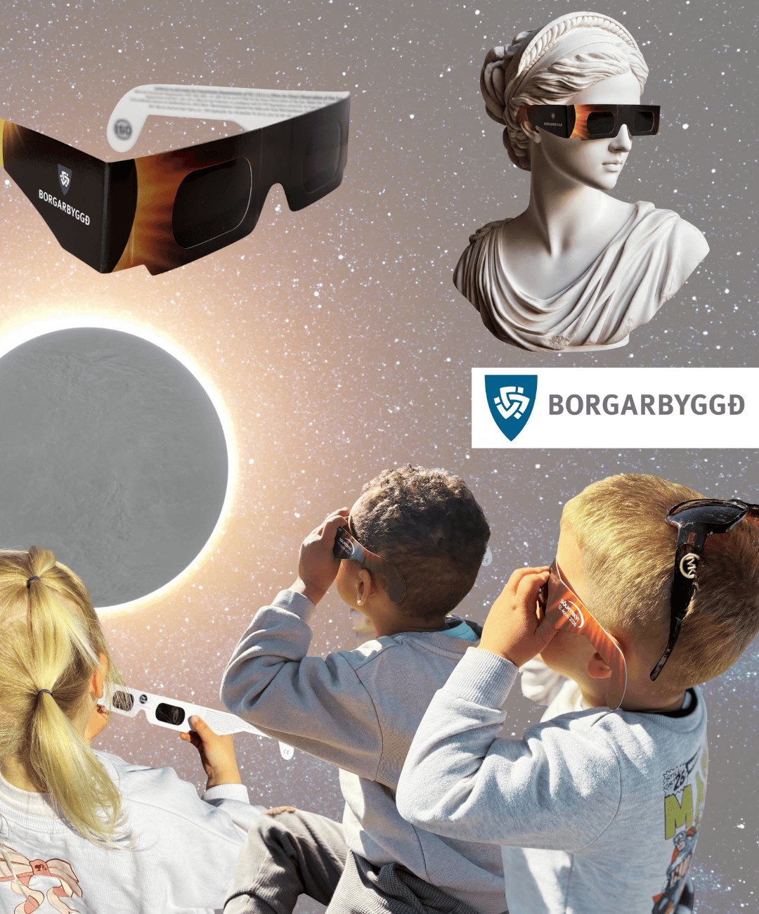 Sólmyrkvagleraugu fyrir börn í Borgarbyggð